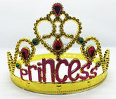 Nessiworld Princess Written Gold Color Adjustable Party Crown 60 cm